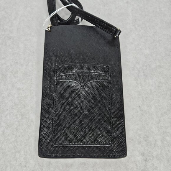 Black Kate Spade Spencer Slim Black Crossbody Phone Card Holder - Picture 5 of 6
